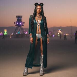 Free People Cotton Crochet Duster — XS